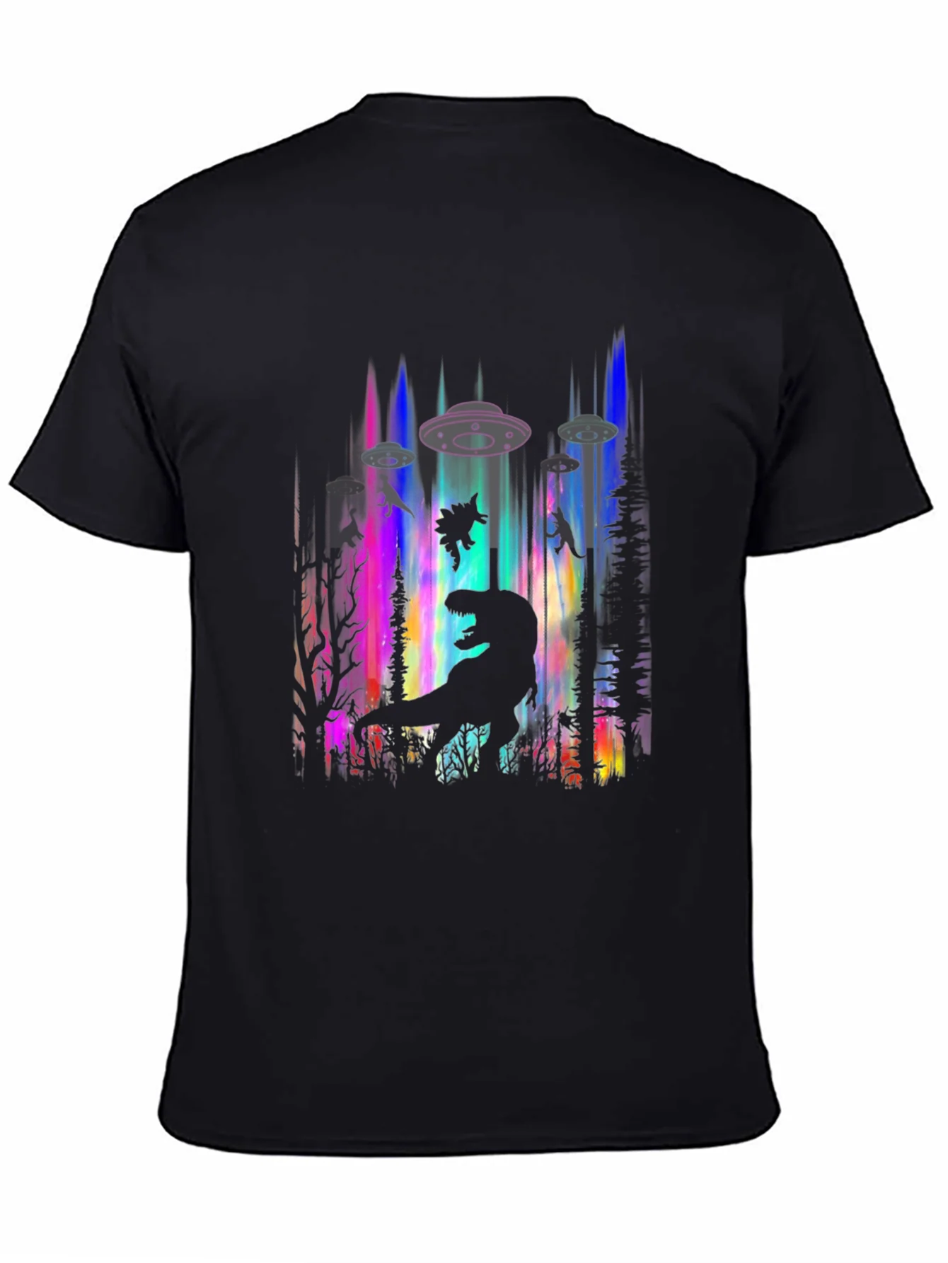 Dinosaur Alien Abduction Graphic Tee