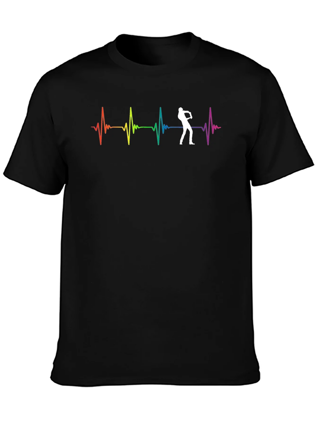 Rainbow Heartbeat Saxophone Player Graphic Tee