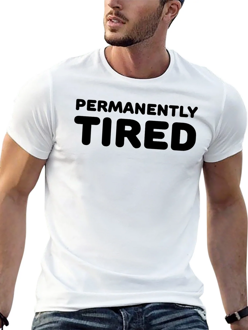 Permanently Tired Graphic Tee - Black T-Shirt