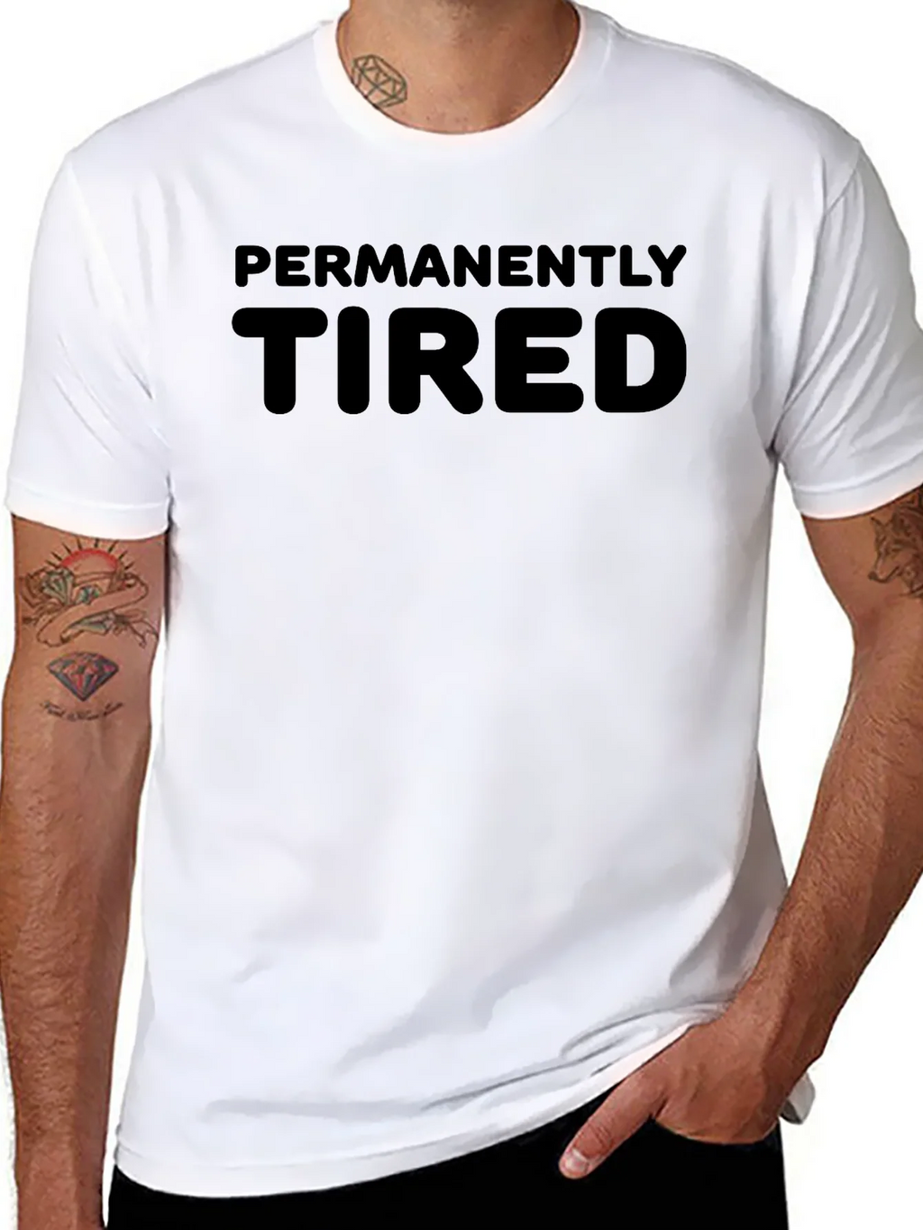 Permanently Tired Graphic Tee - Black T-Shirt