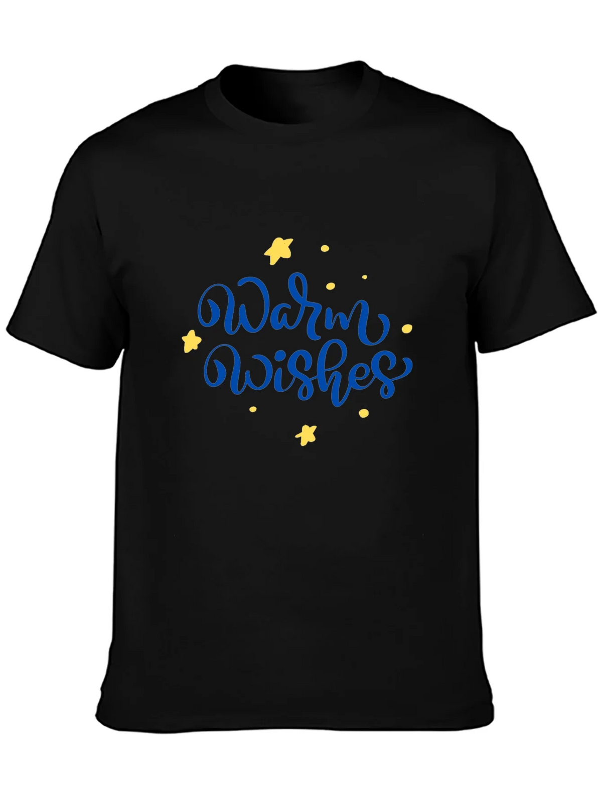 Warm Wishes Graphic Tee - Black Casual T-Shirt