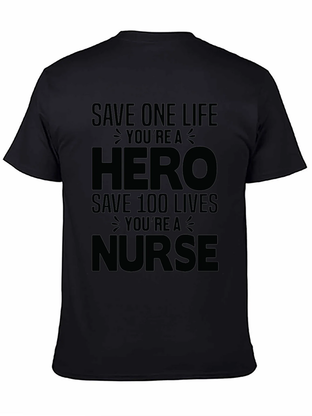 Hero Nurse Graphic Tee - Black Unisex T-Shirt