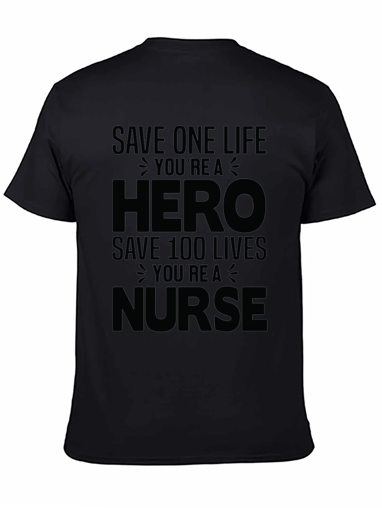 Hero Nurse Graphic Tee - Black Unisex T-Shirt