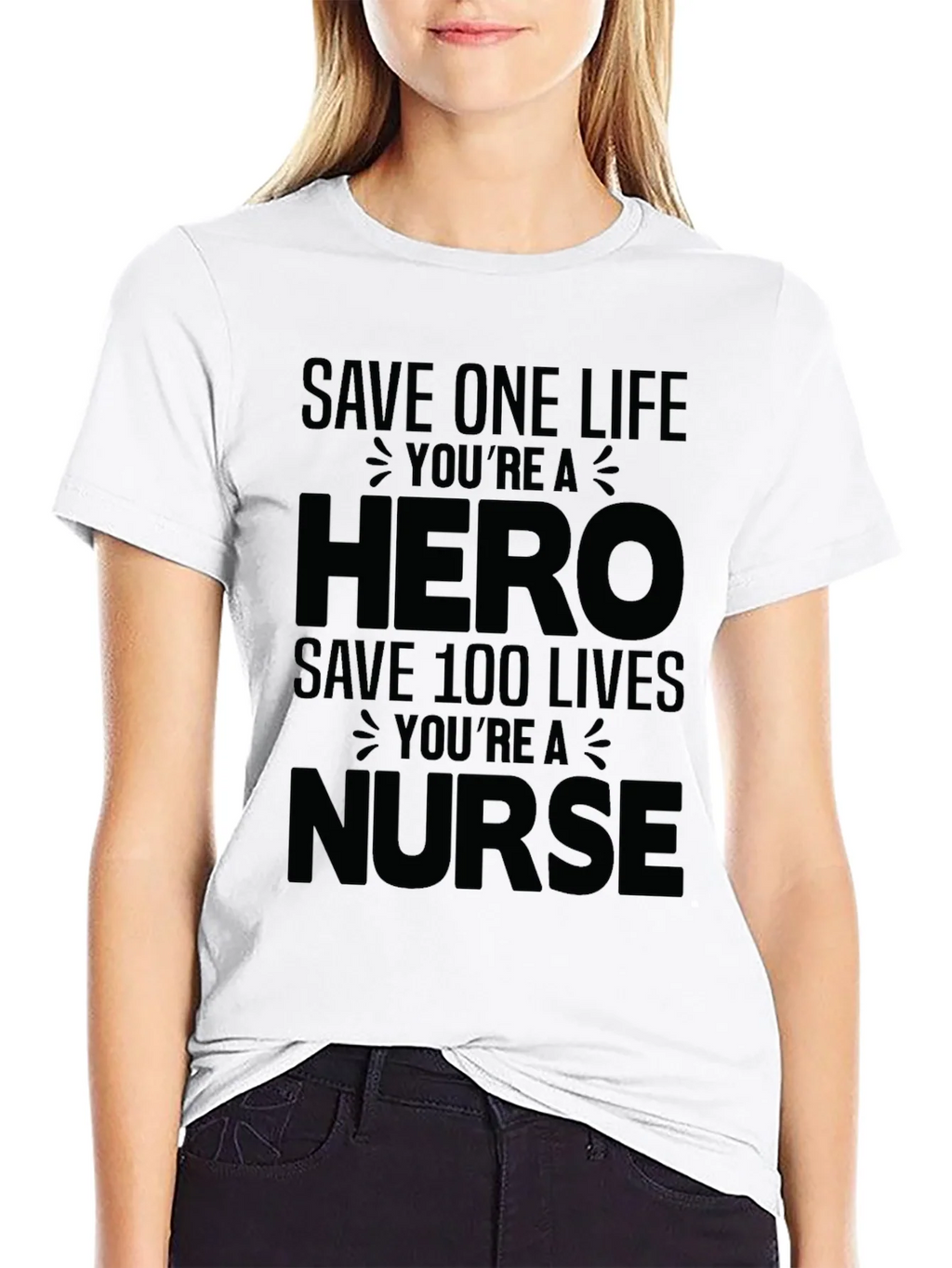 Hero Nurse Graphic Tee - Black Unisex T-Shirt