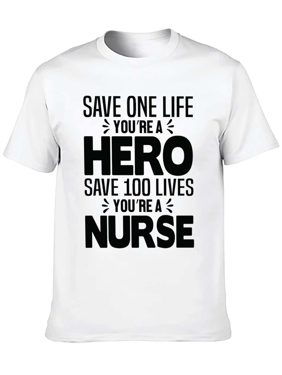 Hero Nurse Graphic Tee - Black Unisex T-Shirt