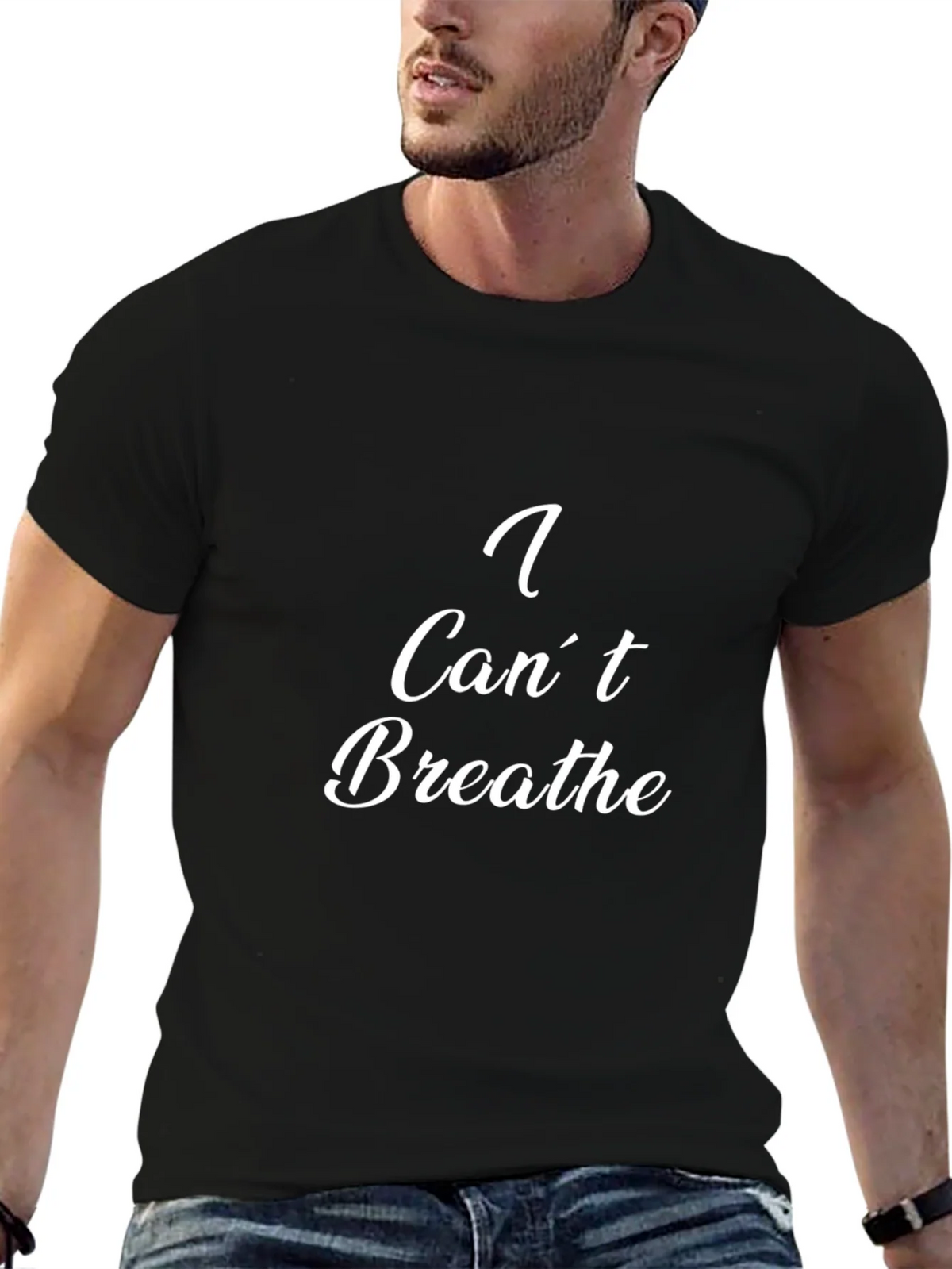 I Cant Breathe Graphic Tee - Black