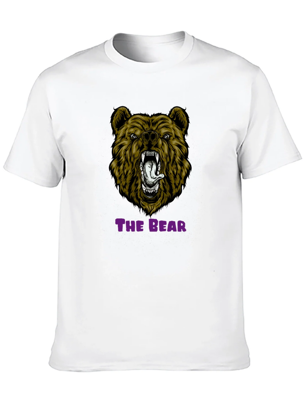 Bear Graphic Print T-Shirt - Mens Black Tee