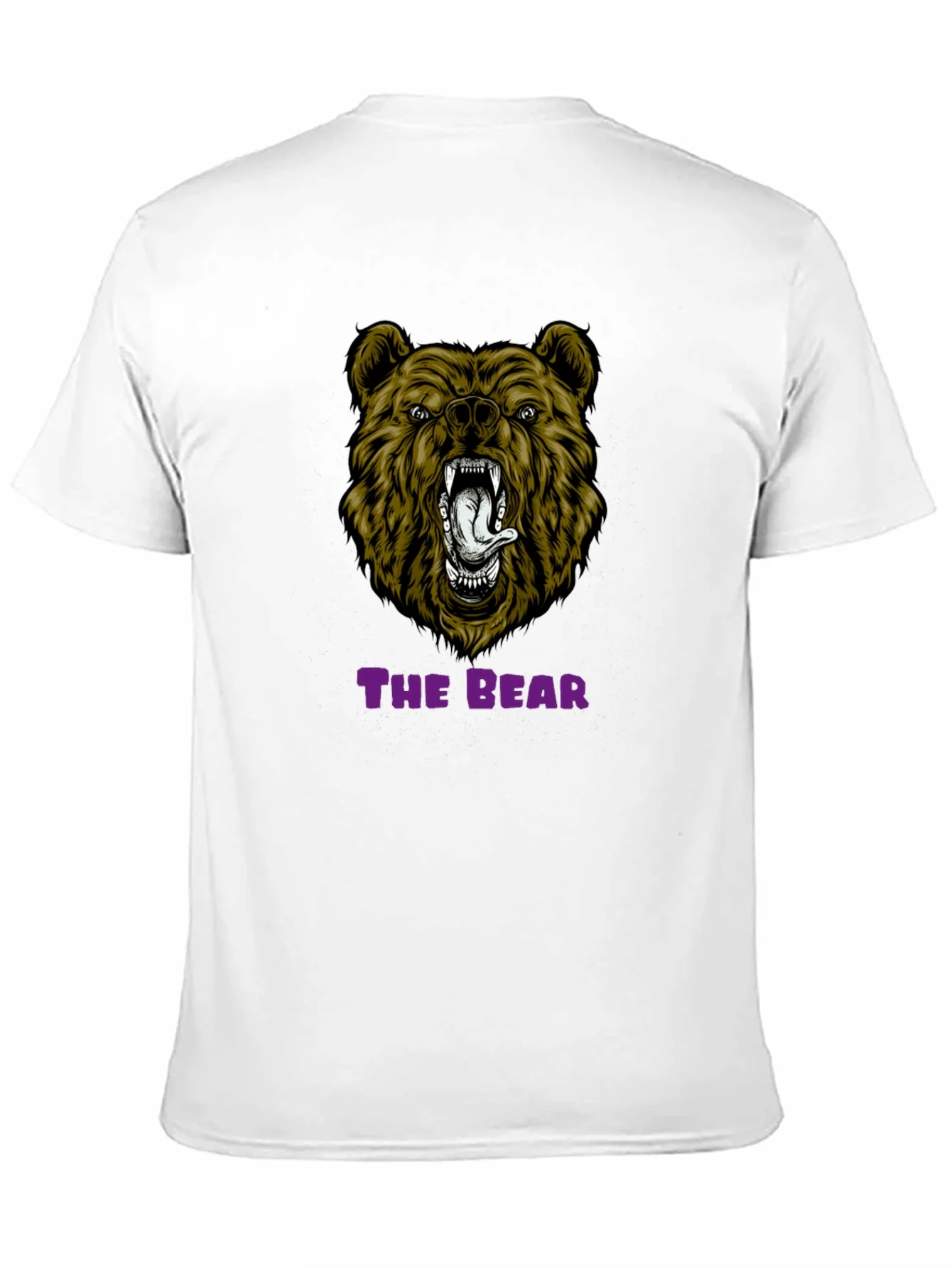 Bear Graphic Print T-Shirt - Mens Black Tee
