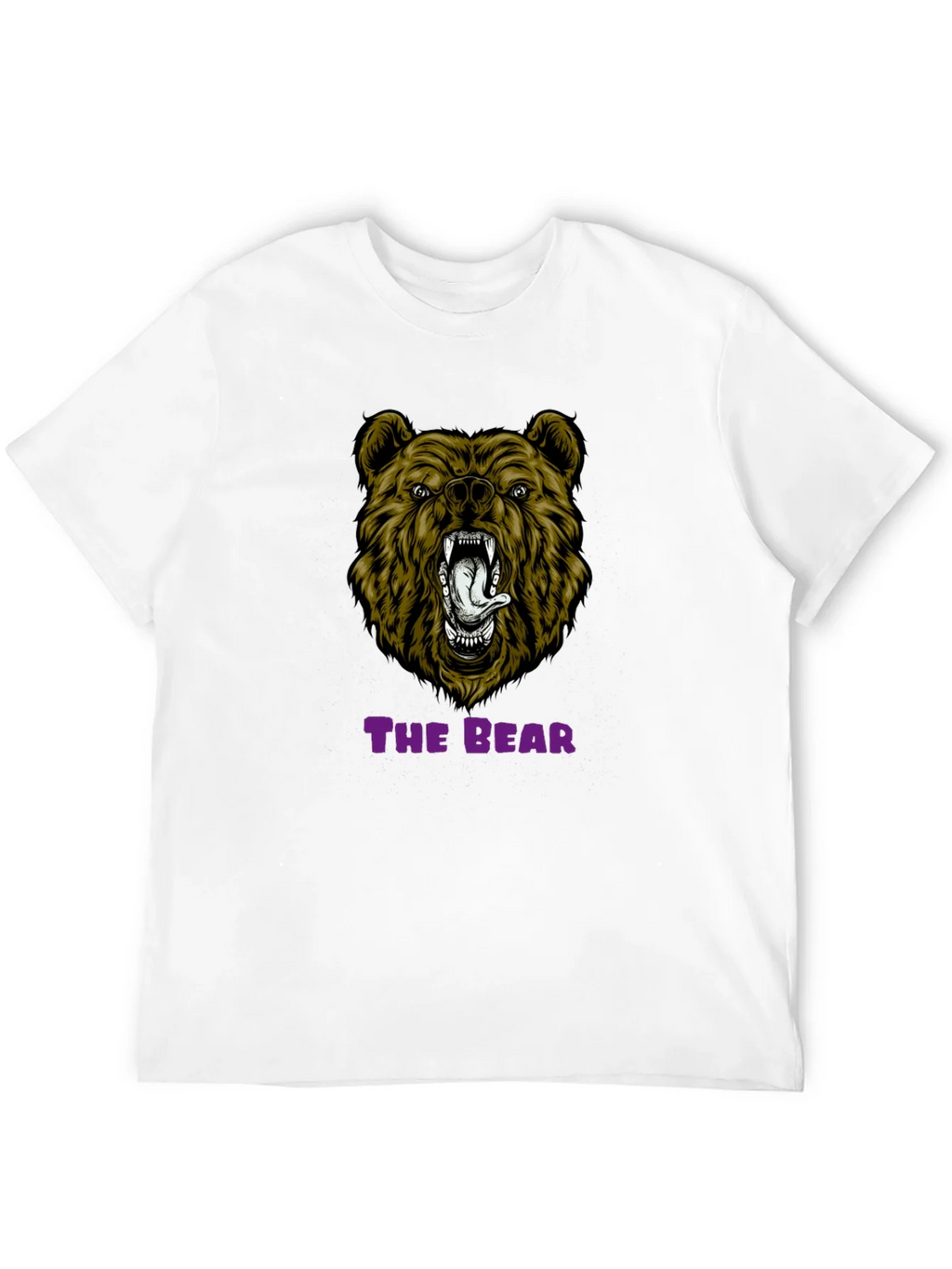 Bear Graphic Print T-Shirt - Mens Black Tee