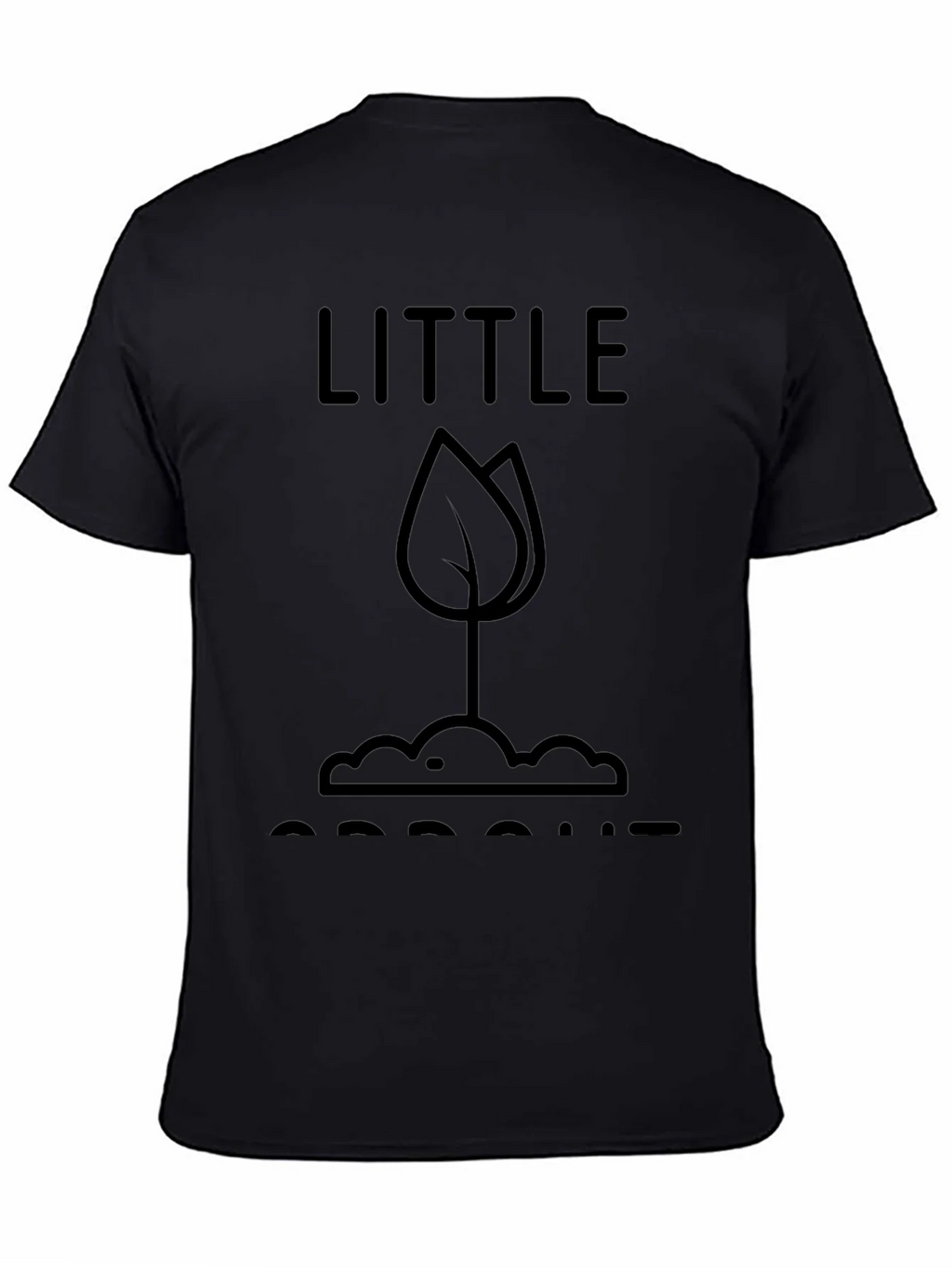 Little Sprout T-Shirt - Black Graphic Tee