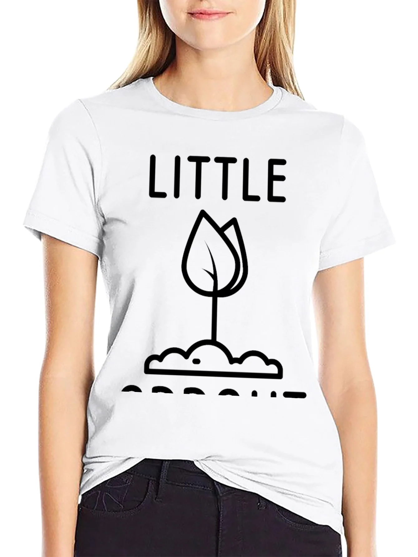 Little Sprout T-Shirt - Black Graphic Tee