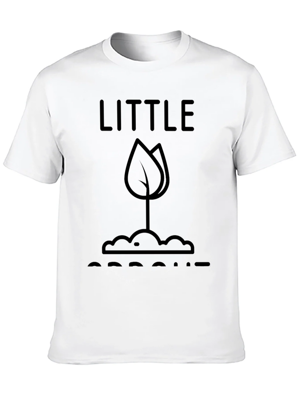 Little Sprout T-Shirt - Black Graphic Tee