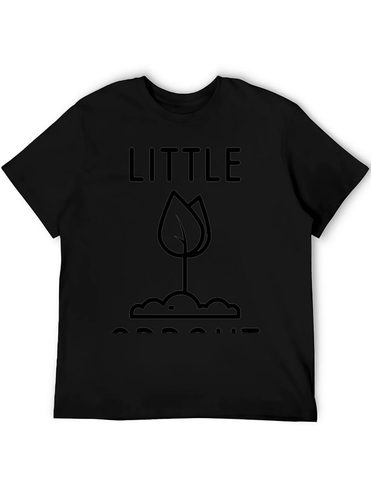 Little Sprout T-Shirt - Black Graphic Tee