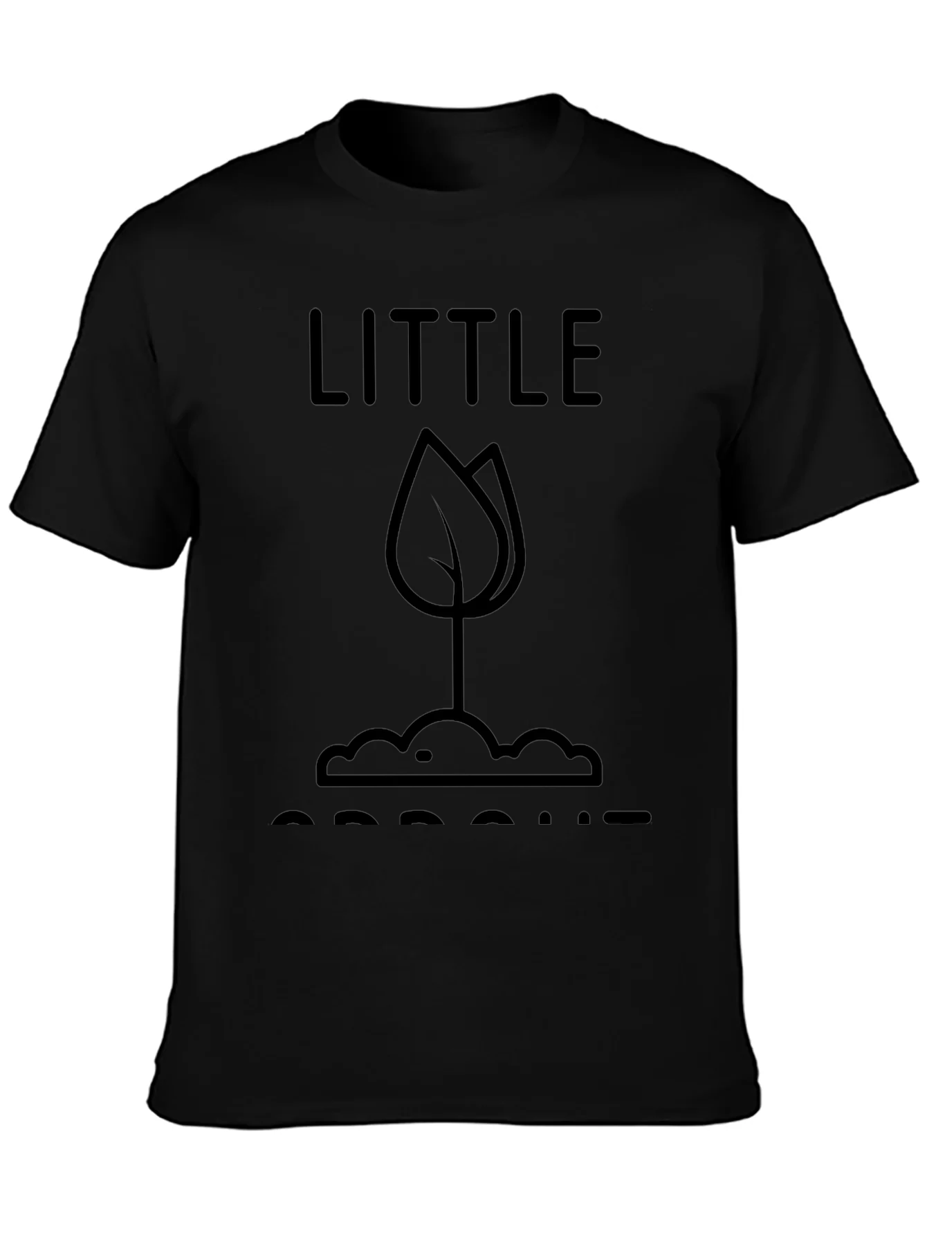 Little Sprout T-Shirt - Black Graphic Tee
