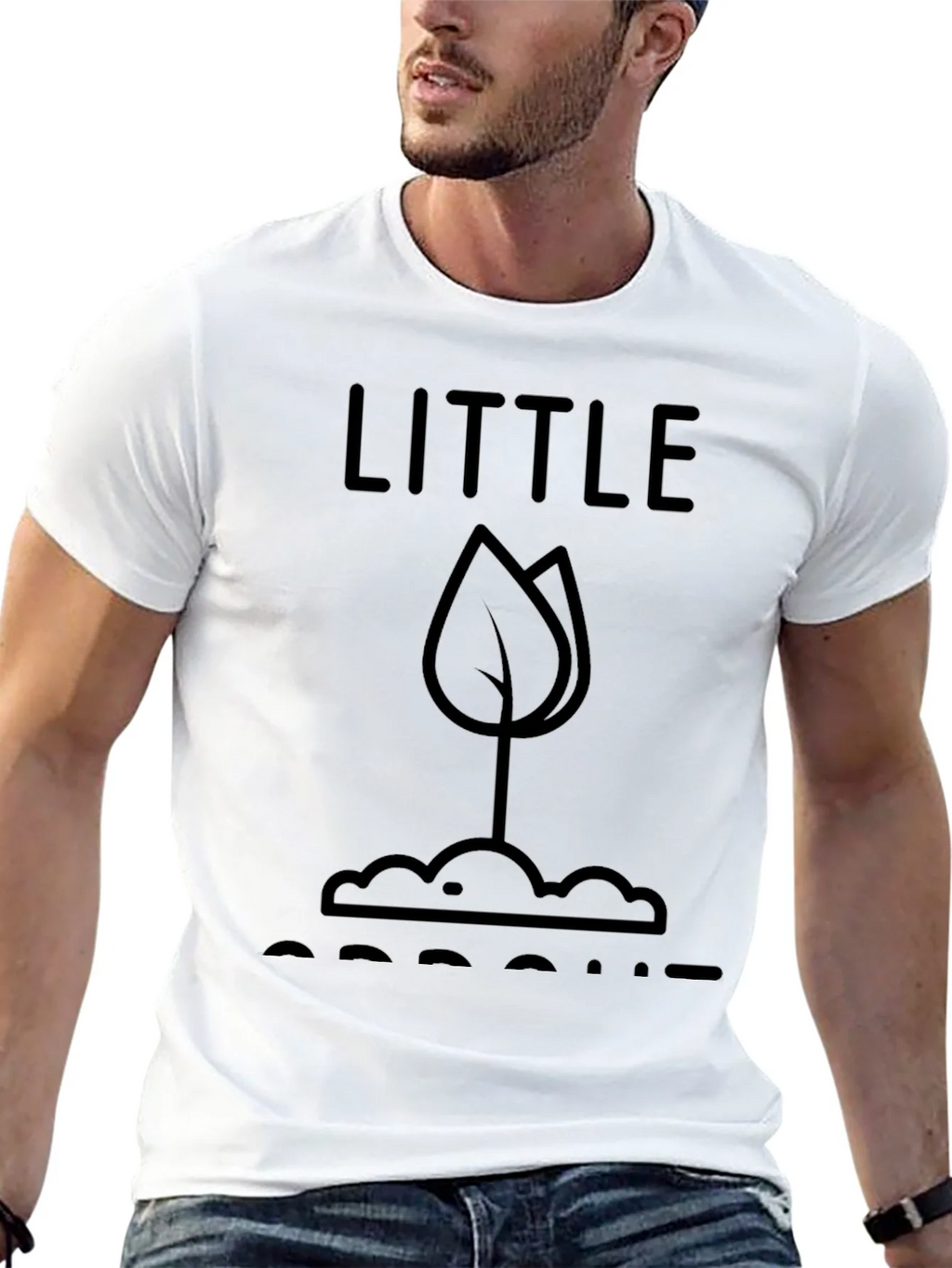 Little Sprout T-Shirt - Black Graphic Tee