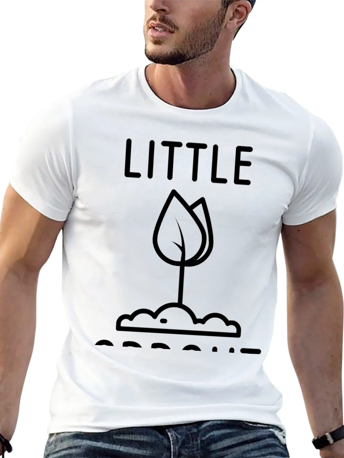 Little Sprout T-Shirt - Black Graphic Tee