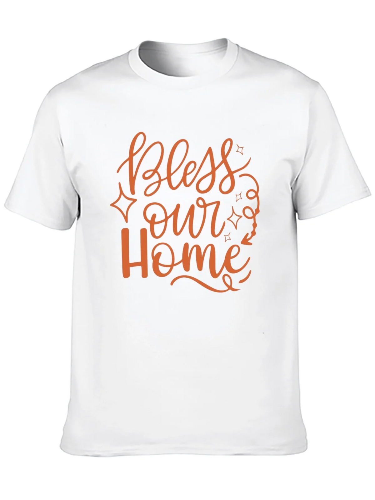 Bless Our Home Graphic Print Black T-Shirt
