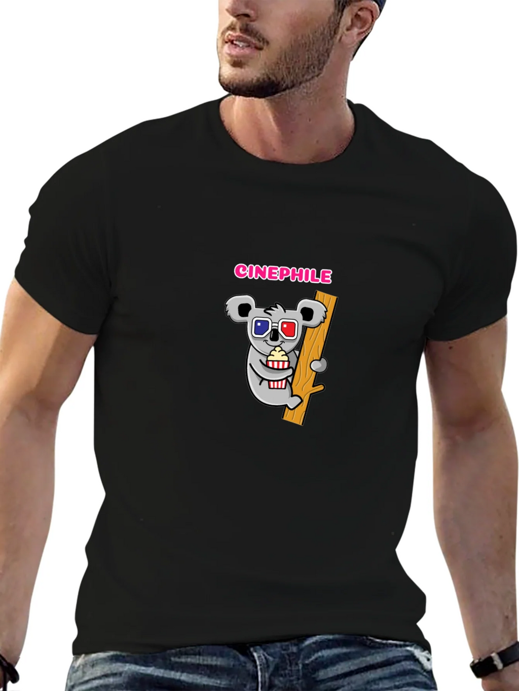 Cinephile Koala Graphic T-Shirt
