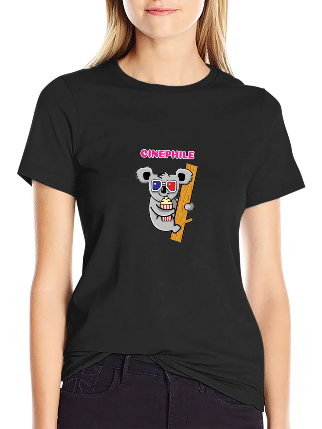 Cinephile Koala Graphic T-Shirt