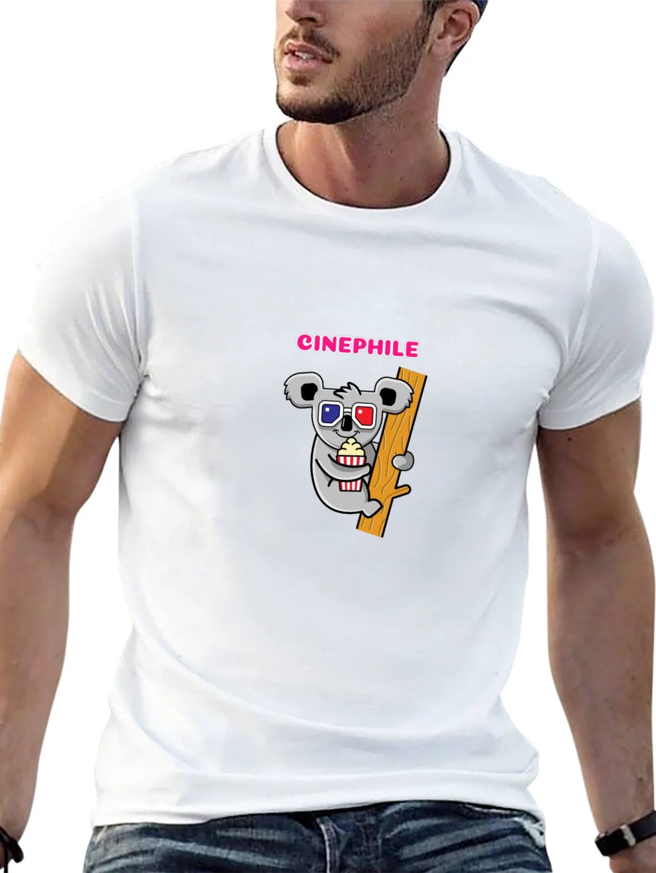 Cinephile Koala Graphic T-Shirt