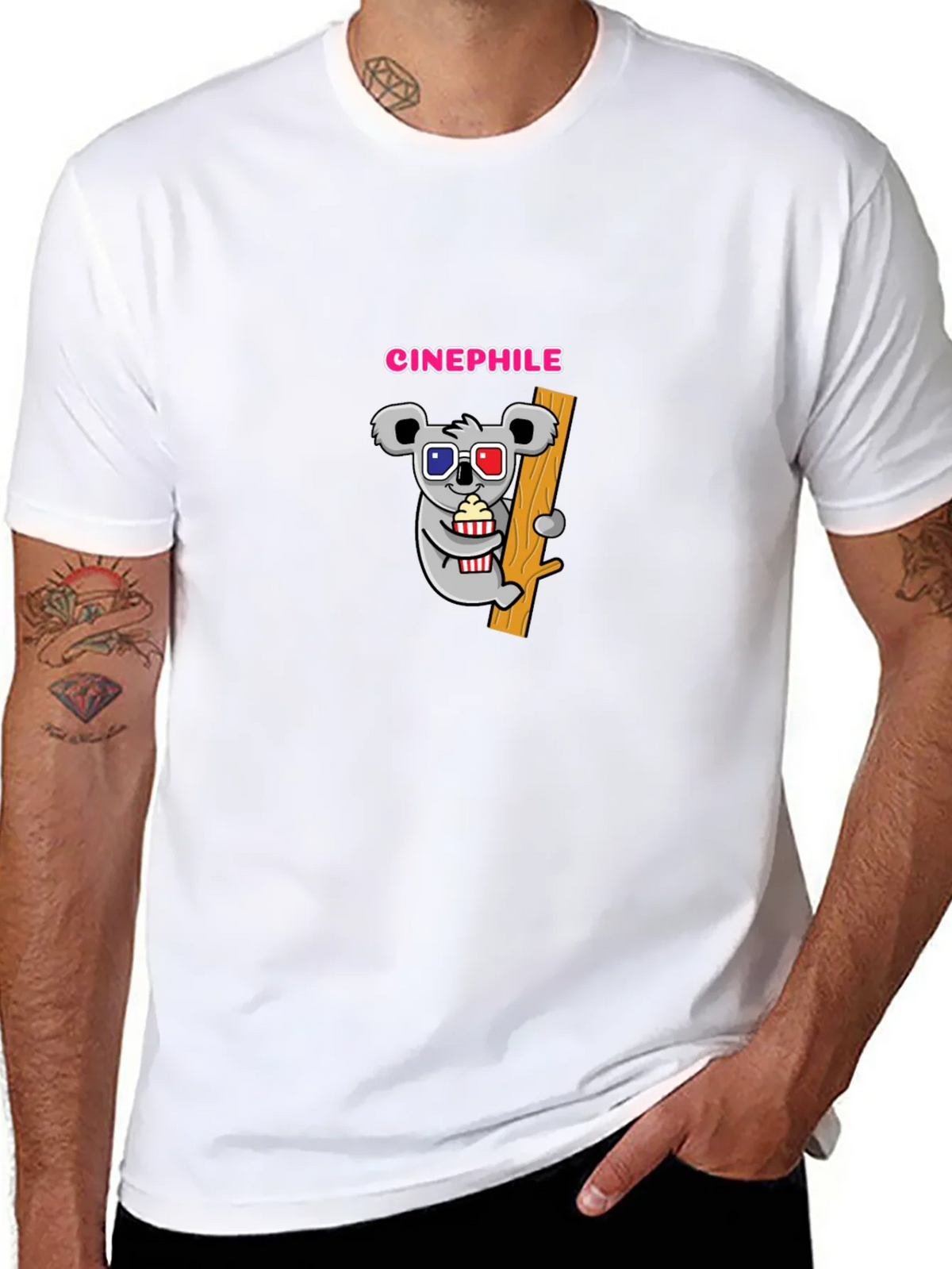 Cinephile Koala Graphic T-Shirt
