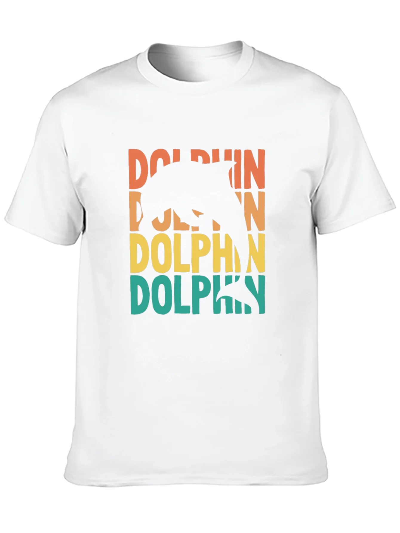Retro Dolphin Graphic Tee - Black
