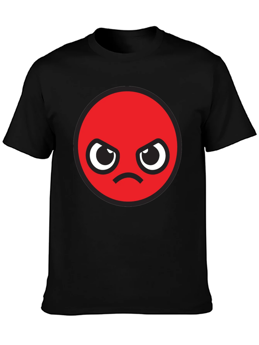 Angry Emoji Graphic Black T-Shirt