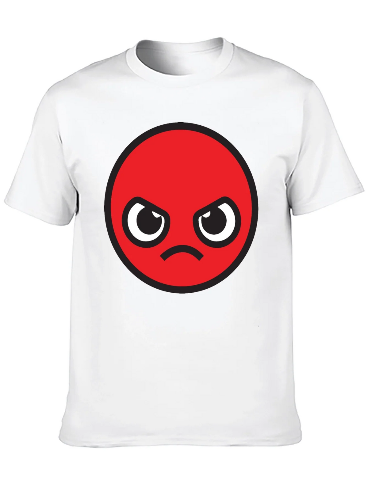 Angry Emoji Graphic Black T-Shirt