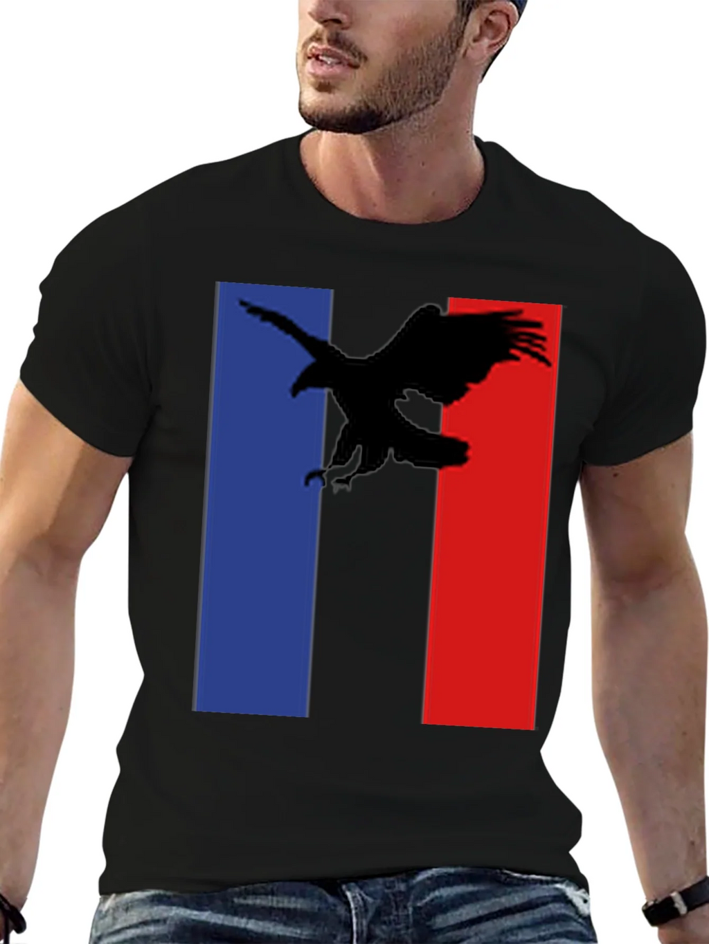 Eagle Graphic Tee - Patriotic Black T-Shirt