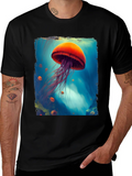 Jellyfish Graphic Tee - Underwater Art Shirt