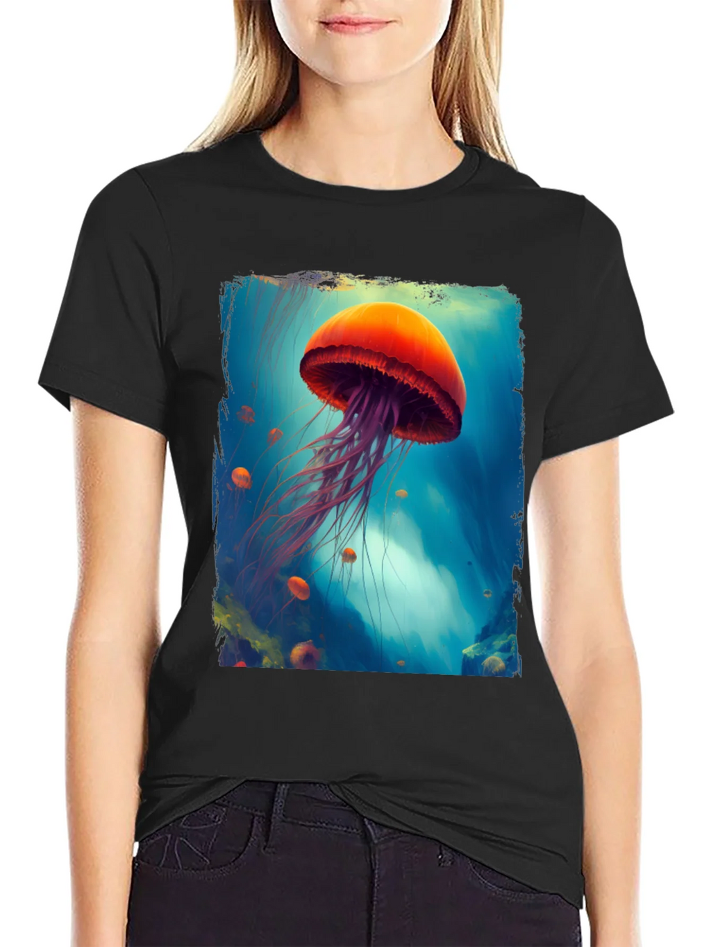 Jellyfish Graphic Tee - Underwater Art Shirt