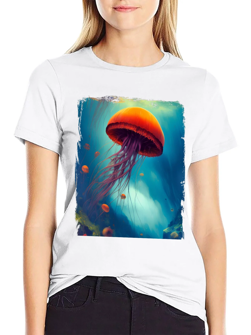 Jellyfish Graphic Tee - Underwater Art Shirt