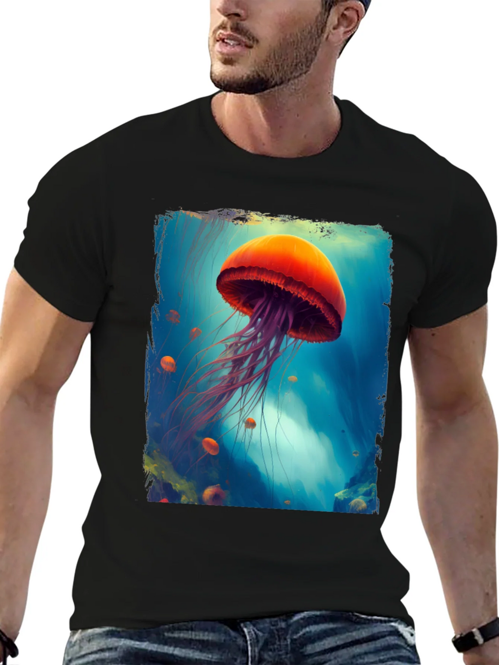 Jellyfish Graphic Tee - Underwater Art Shirt