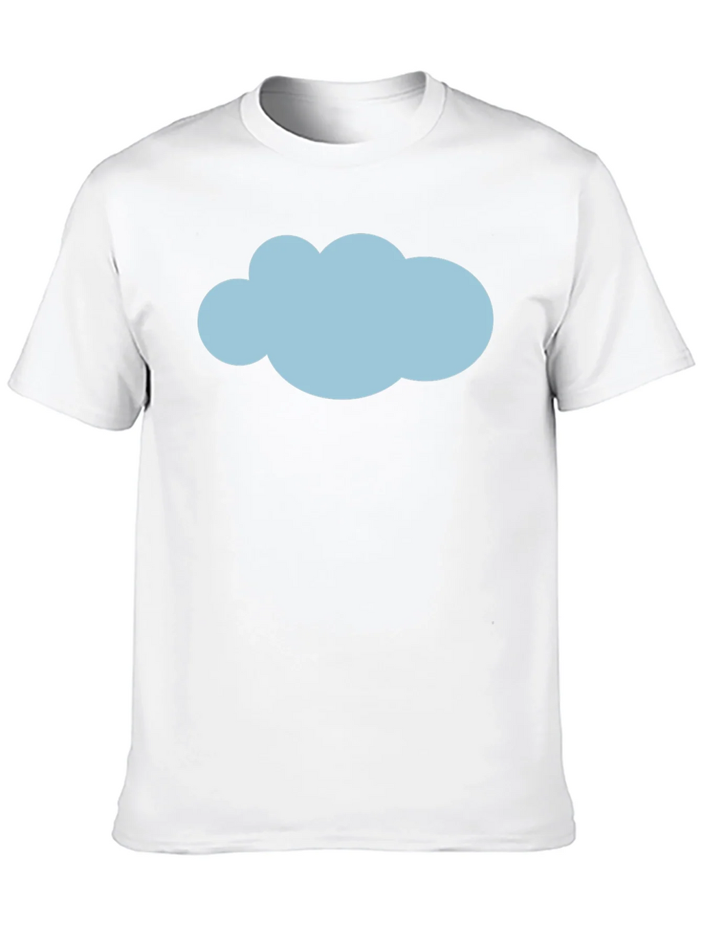 Mens Black T-Shirt with Blue Cloud Graphic