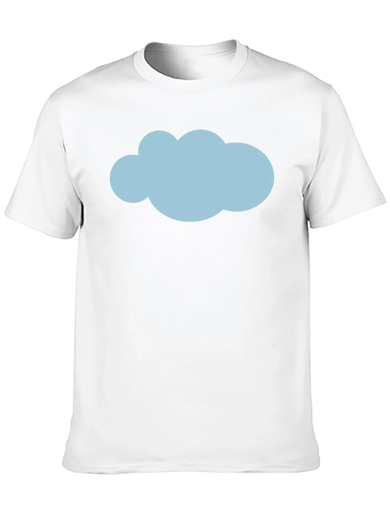 Mens Black T-Shirt with Blue Cloud Graphic