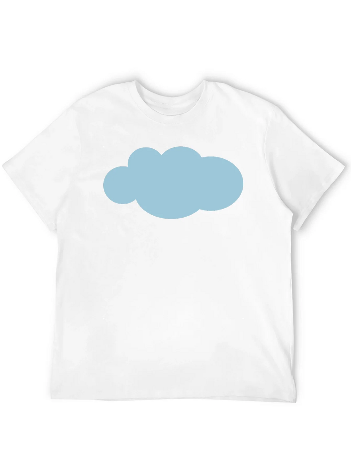 Mens Black T-Shirt with Blue Cloud Graphic