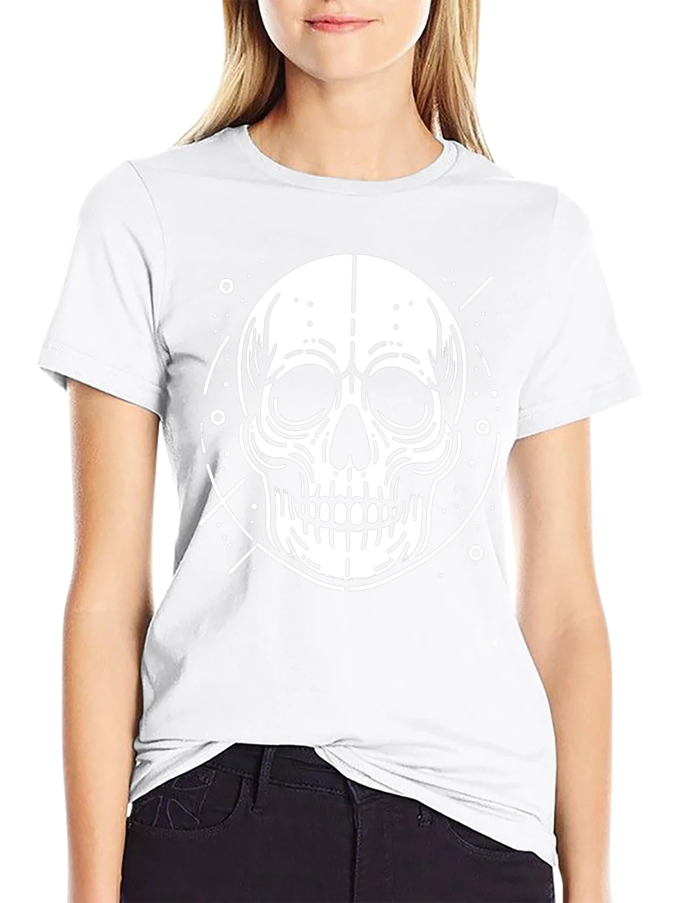 Skull Graphic Print T-Shirt - Modern Style