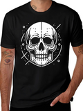 Skull Graphic Print T-Shirt - Modern Style