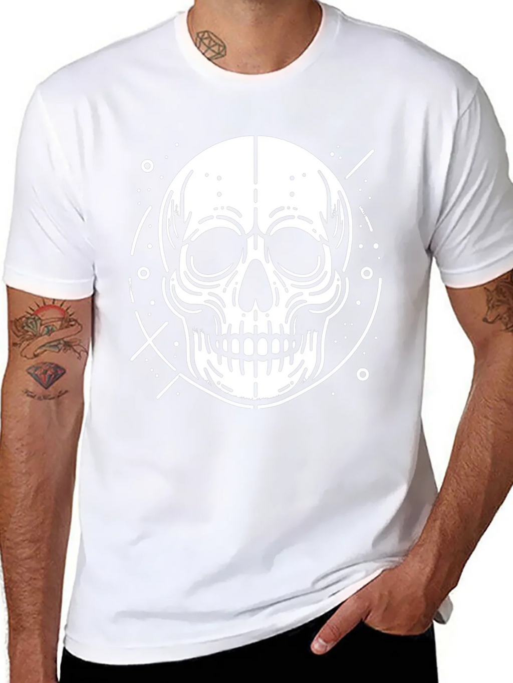 Skull Graphic Print T-Shirt - Modern Style