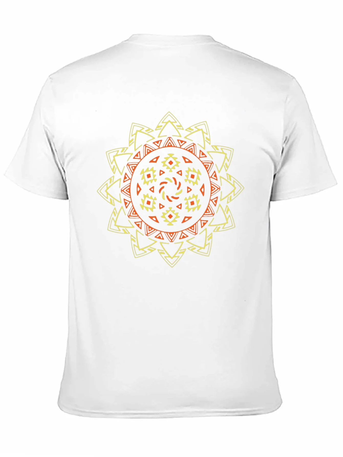Tribal Sun Graphic Tee - Stylish Black T-Shirt