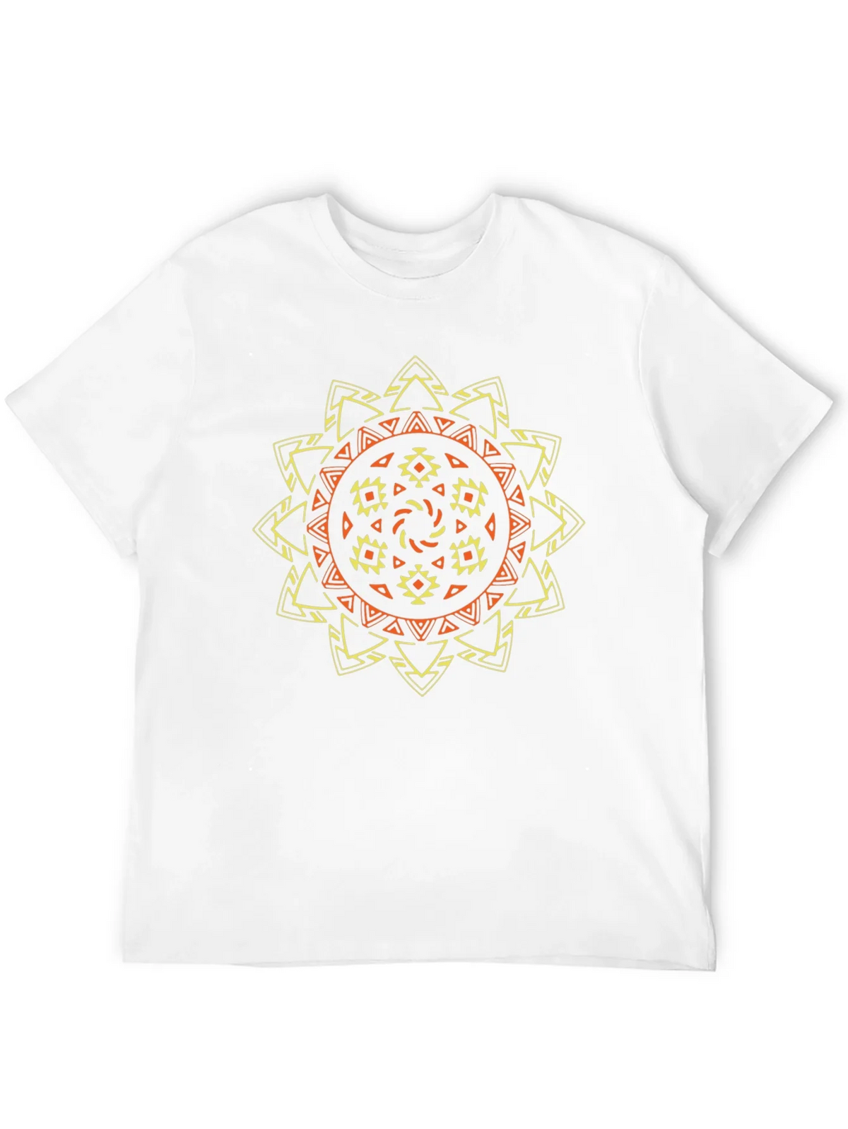 Tribal Sun Graphic Tee - Stylish Black T-Shirt