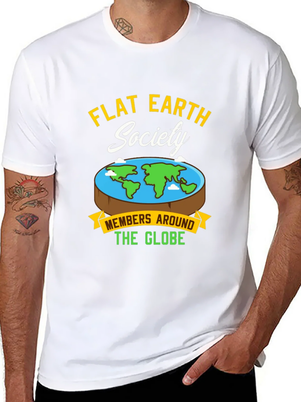 Flat Earth Society Graphic T-Shirt