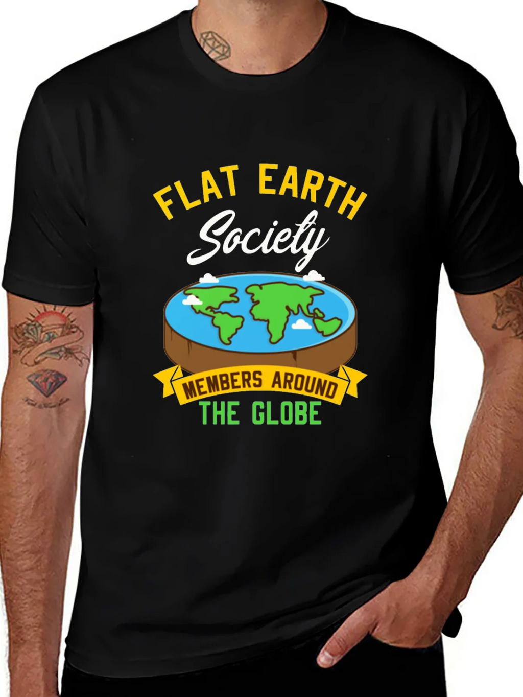 Flat Earth Society Graphic T-Shirt