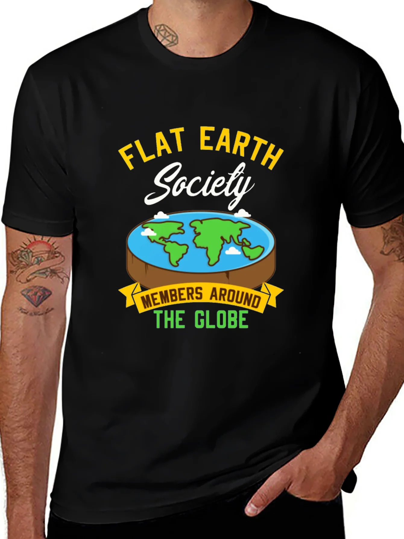 Flat Earth Society Graphic T-Shirt