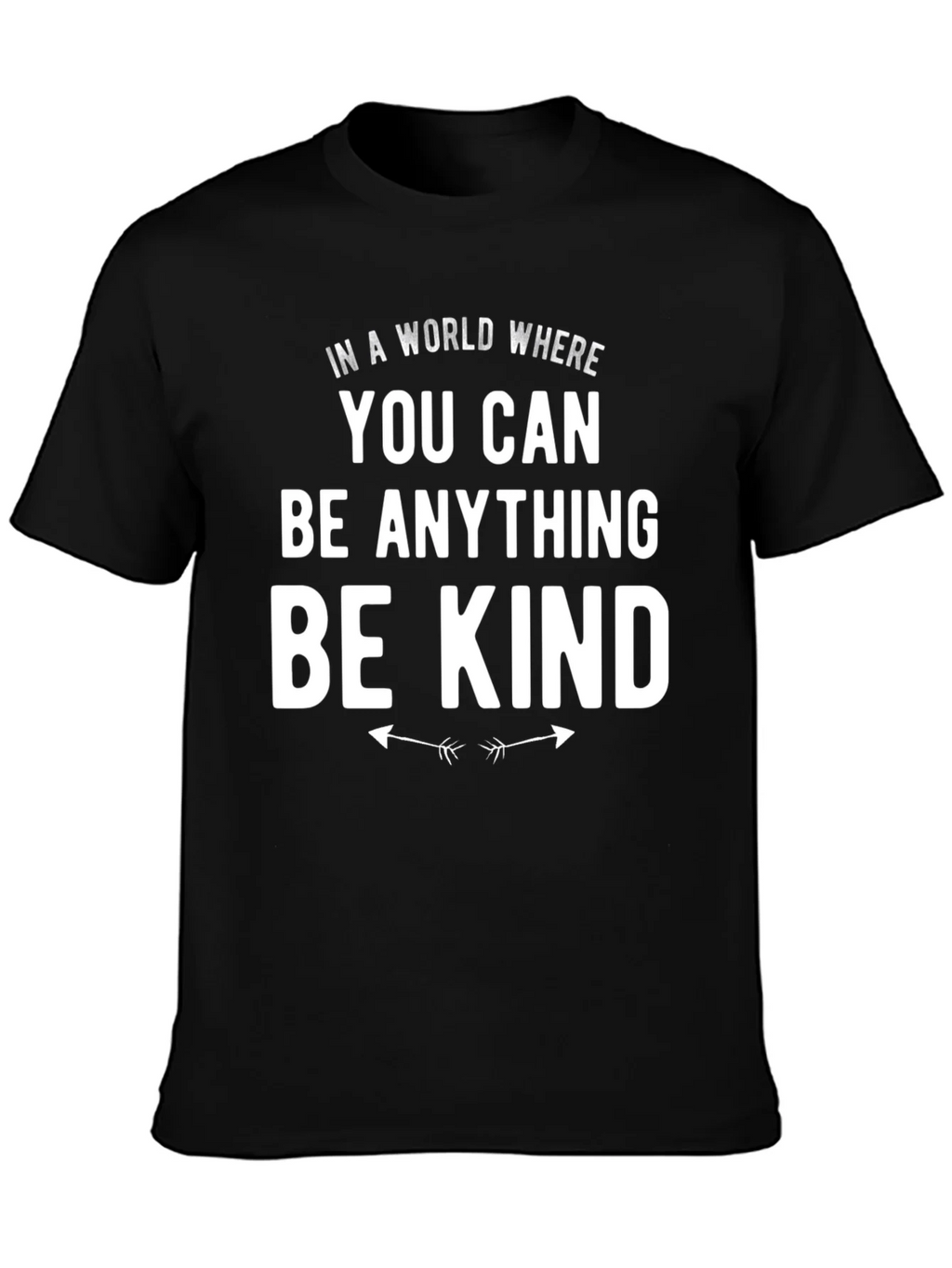 Be Kind Graphic Tee - Black Crewneck T-Shirt