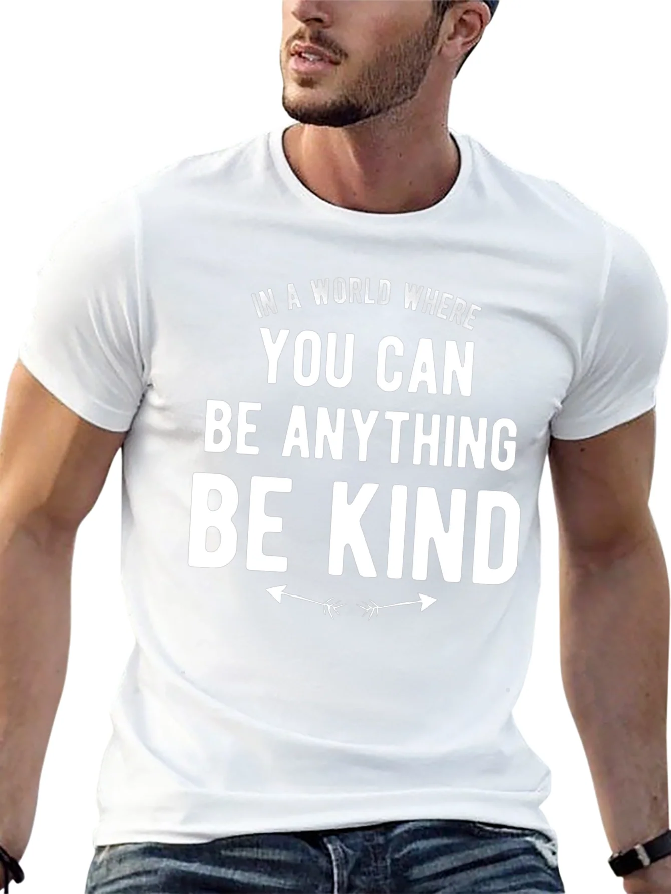 Be Kind Graphic Tee - Black Crewneck T-Shirt