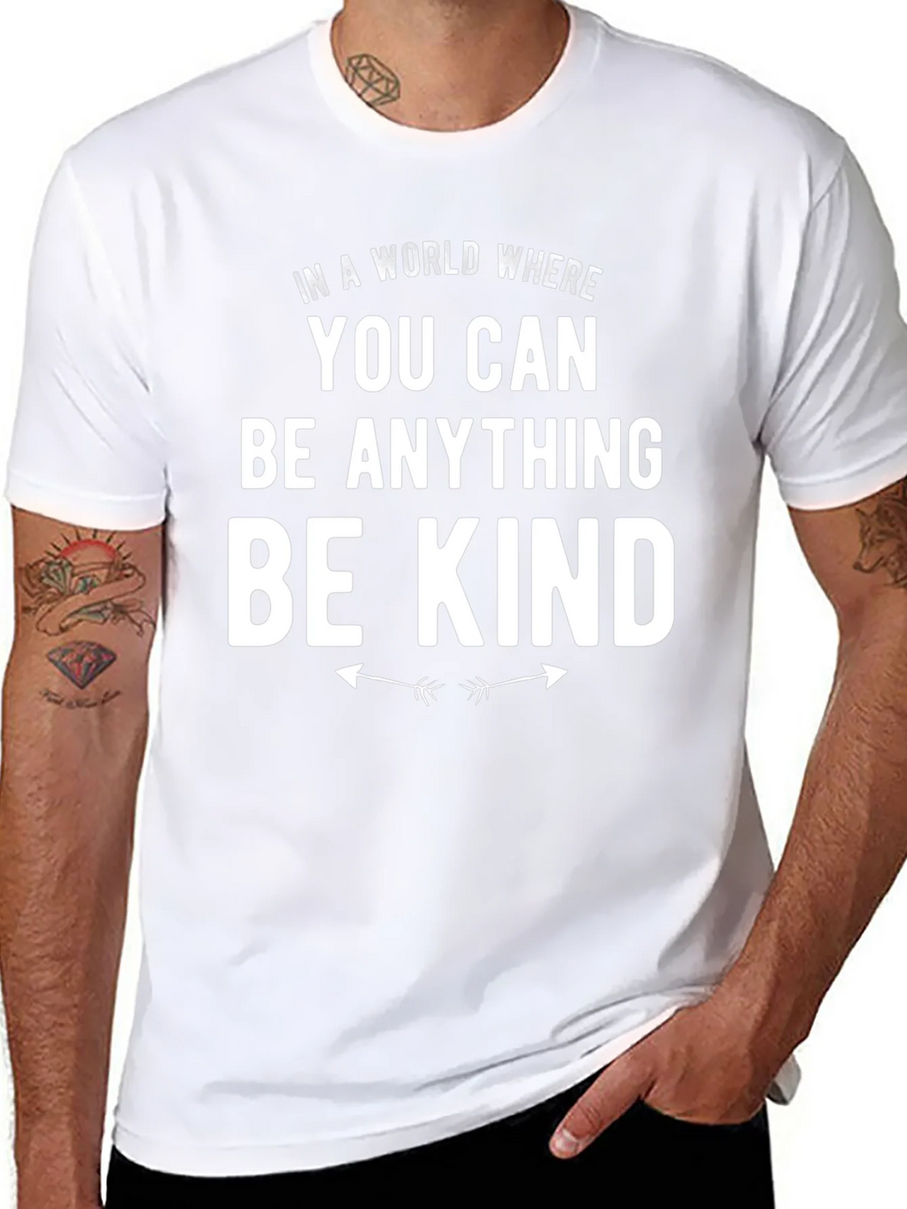 Be Kind Graphic Tee - Black Crewneck T-Shirt