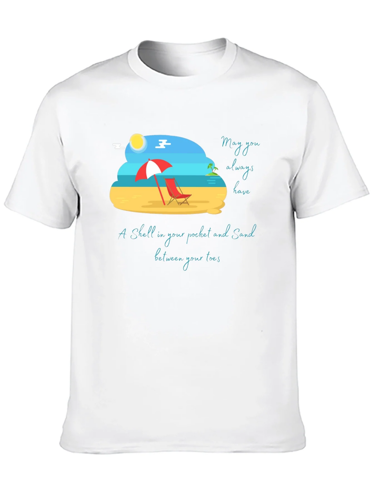 Beach Vibes Graphic Tee - Sand & Shells