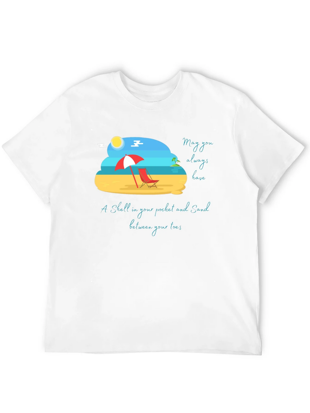 Beach Vibes Graphic Tee - Sand & Shells