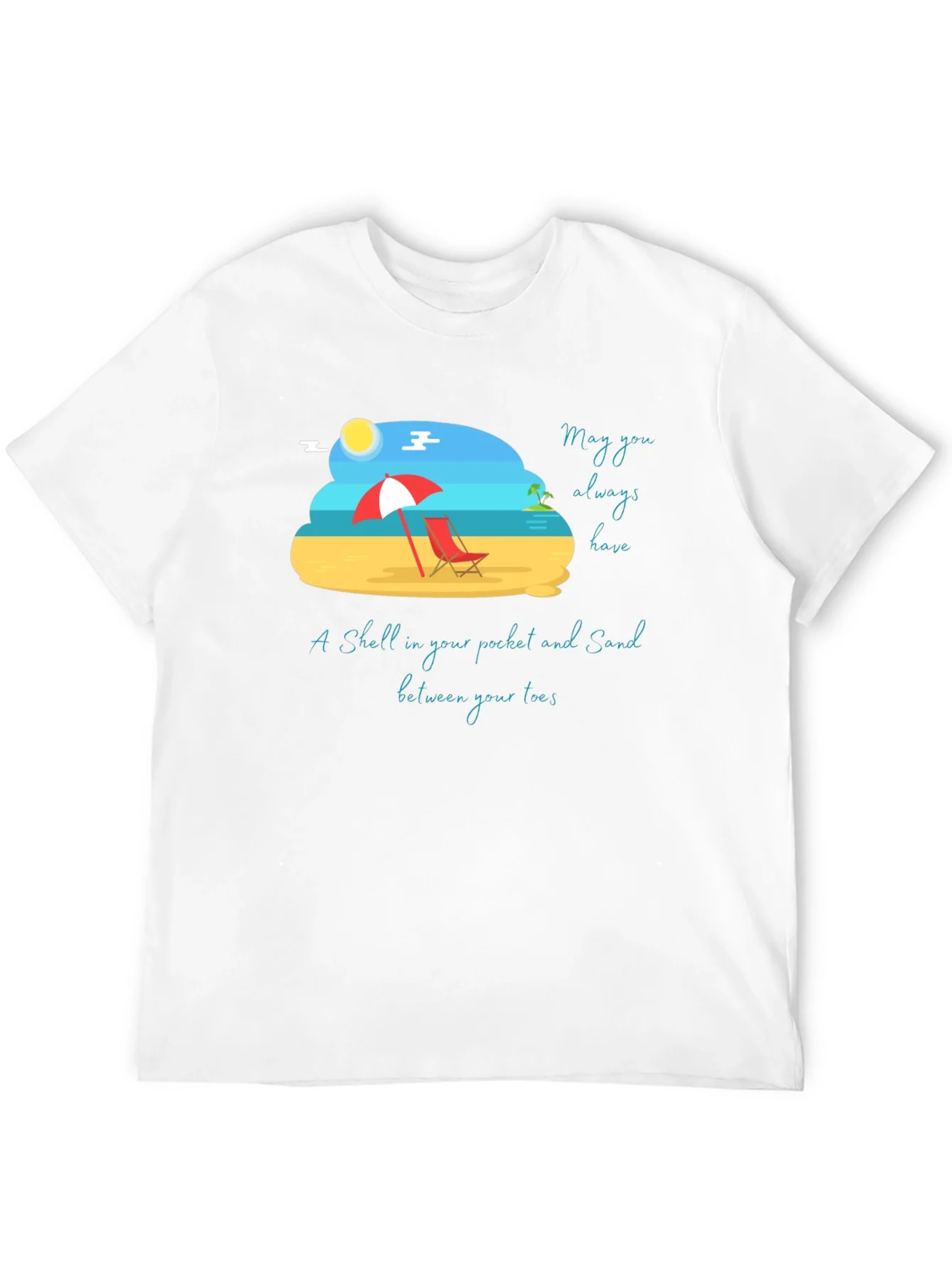 Beach Vibes Graphic Tee - Sand & Shells